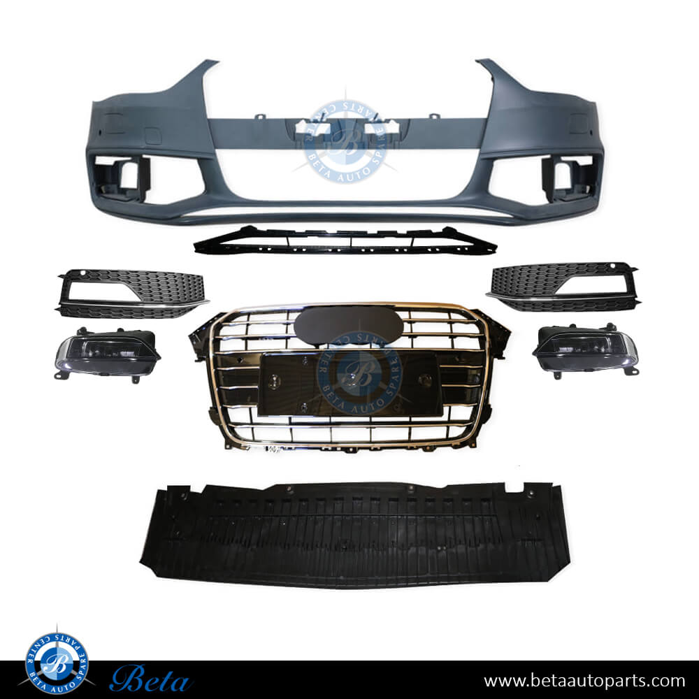 Front Bumper Assy with PDC with Washer for Audi A4 S-Line 2012-2015 models, Part Number 8K0807065F Front Bumper Assy with PDC with Washer for Audi A4 S-Line 2012-2015 models, Part Number 8K0807065F